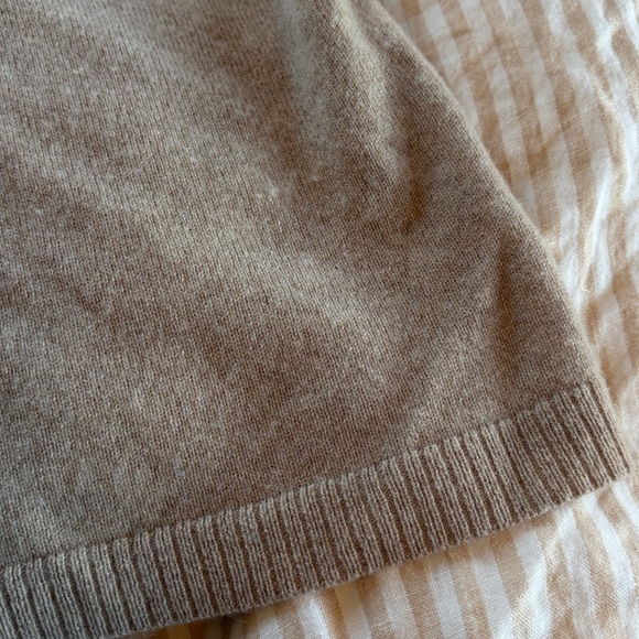 J. Crew Women's heather stone (beige) Cashmere relaxed t shirt size large - Picture 6 of 11